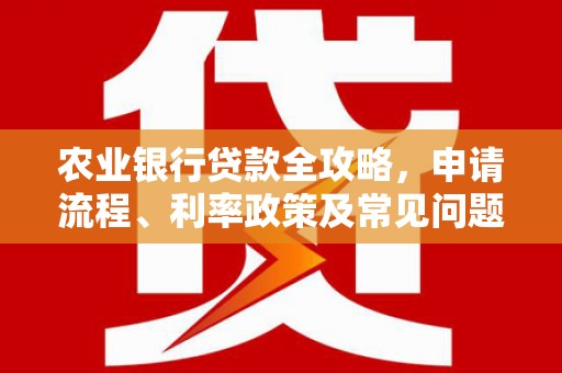 五家渠农业银行贷款全攻略，申请流程、利率政策及常见问题解析