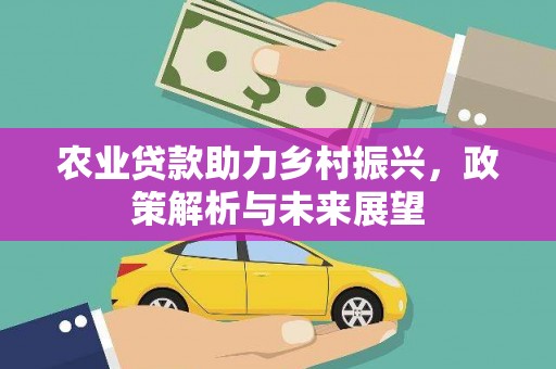 五家渠农业贷款助力乡村振兴，政策解析与未来展望