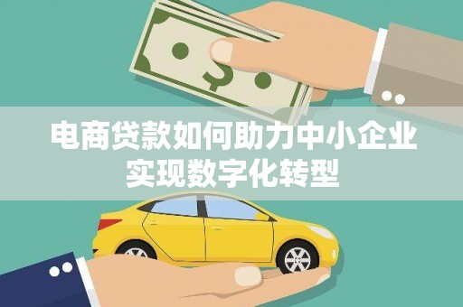 五家渠电商贷款如何助力中小企业实现数字化转型