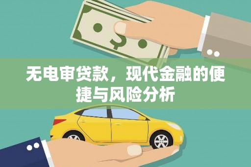 五家渠无电审贷款，现代金融的便捷与风险分析