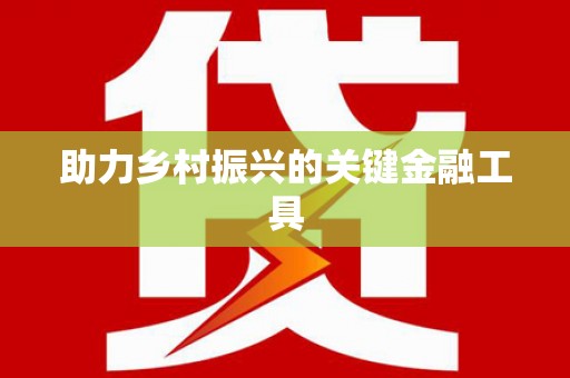 五家渠助力乡村振兴的关键金融工具