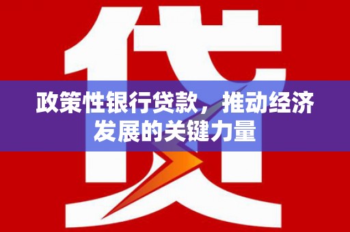 五家渠政策性银行贷款，推动经济发展的关键力量