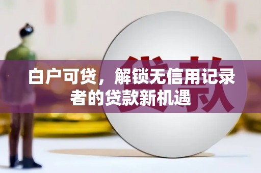 五家渠白户可贷，解锁无信用记录者的贷款新机遇