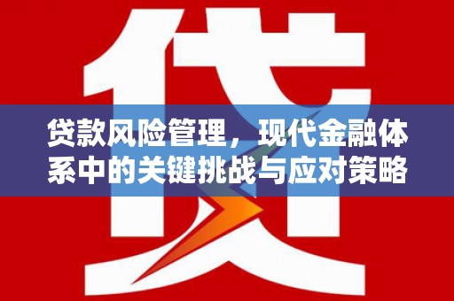五家渠贷款风险管理，现代金融体系中的关键挑战与应对策略